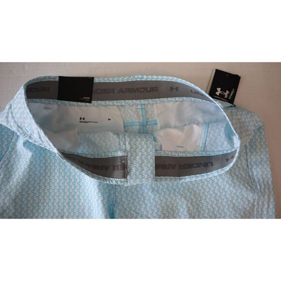 Under Armour 1383953-100 Men's Sz 34 White UA Drive Printed Taper 9" Shorts - Picture 4 of 10